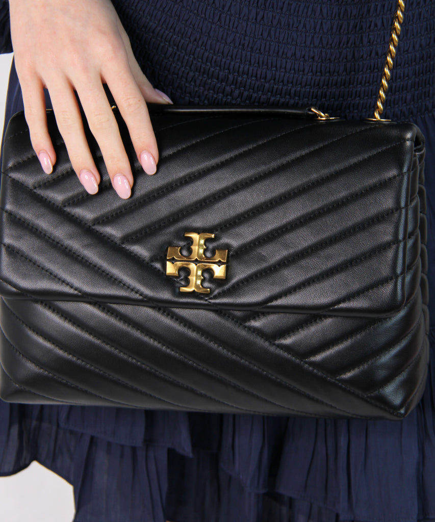 Tory Burch Kira Chevron Shoulder Bag Black She She Boutique