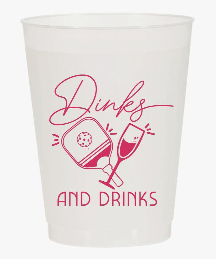 Cups, Set of 10 Dinks and Drinks Pickleball She She Boutique
