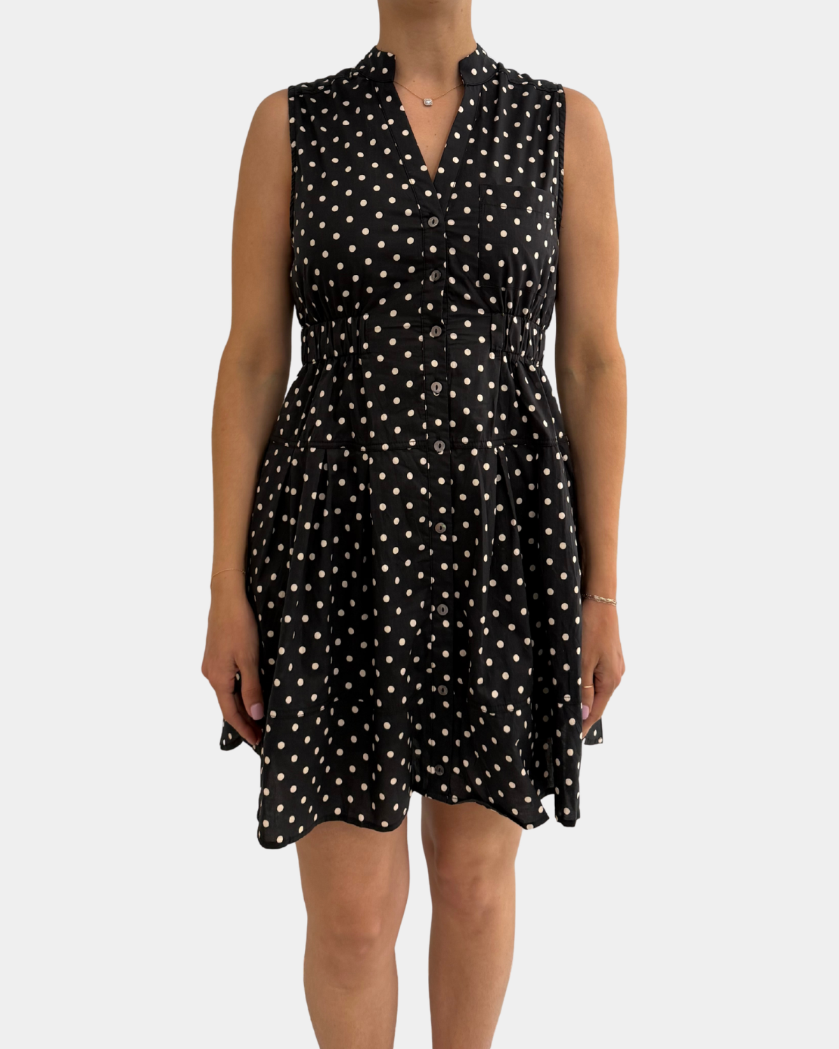 Polka Dot Sleeveless Mini Dress