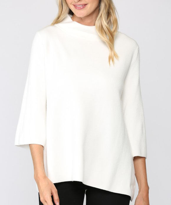 White turtleneck outlet with bell sleeves