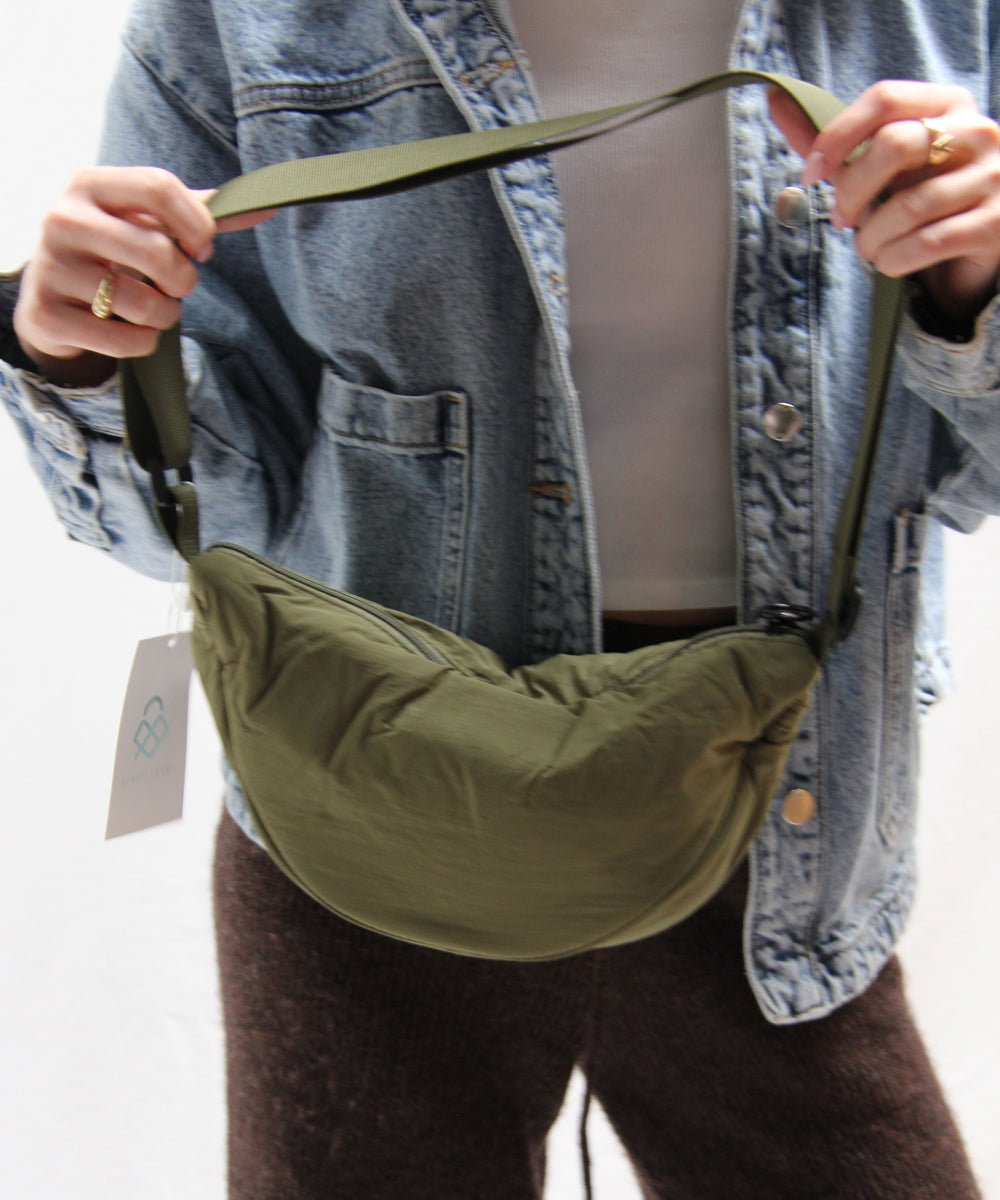 Round Mini Shoulder Bag Army She She Boutique