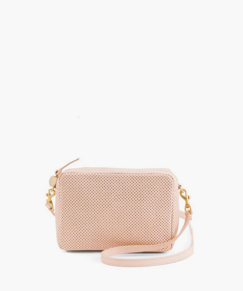 Clare V. Le Zip Sac with Front Pocket Perf Bag - Cream