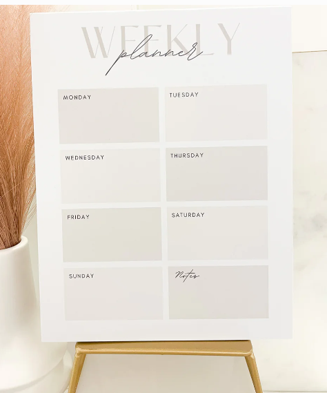 She H Notepad Weekly Planner Notepad – She She Boutique