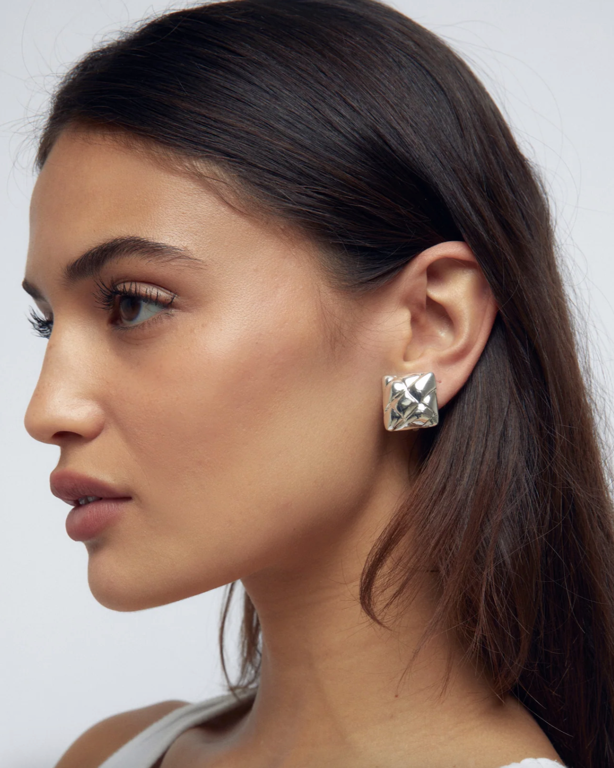 ◆STONEHENgE◆ SHe Silver One Touch Earrings SA24B88F STONEHENgE】SHe~Silver Material One Touch Earring SA24B88F