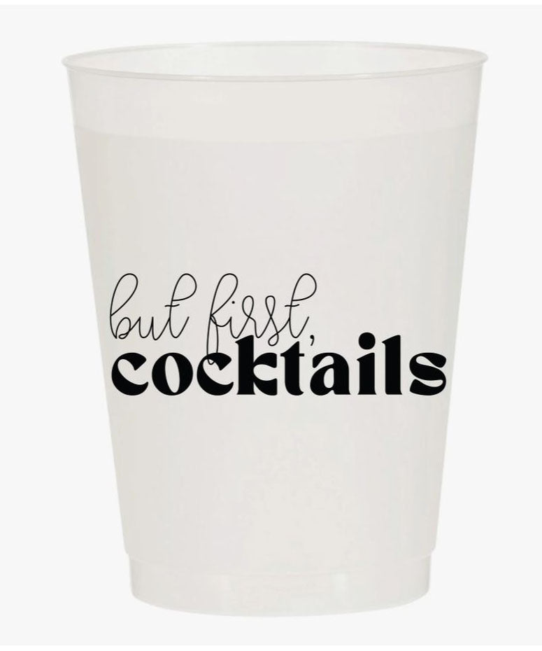 But First, Cocktails Frosted Cups - Set of 6 – She She Boutique
