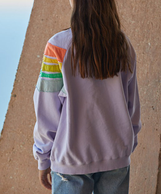 Counting Rainbows Sweatshirt in Lavender | Size: Small by She She Boutique