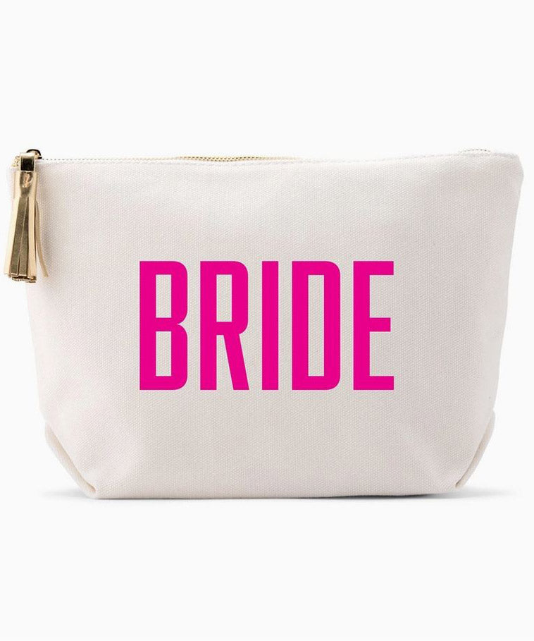 Bride Canvas Makeup Bag - White – She She Boutique