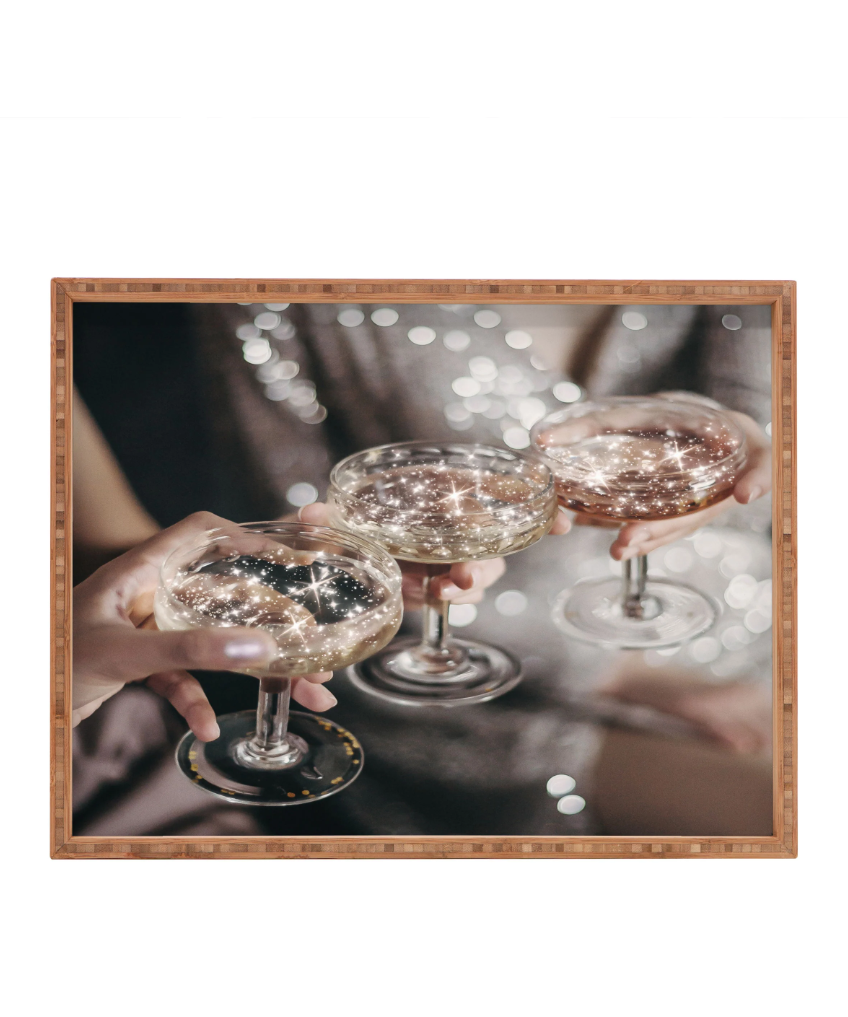 Rectangular Wood Party Tray Glamour Party She She Boutique