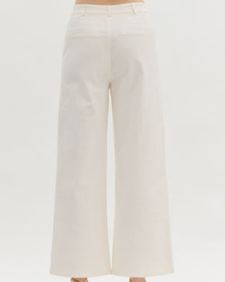 【HI FI FNK】Wales White Cotton Pants FrizmWORKS Men's OG Wide Cotton Pants in Oatmeal FrizmWORKS