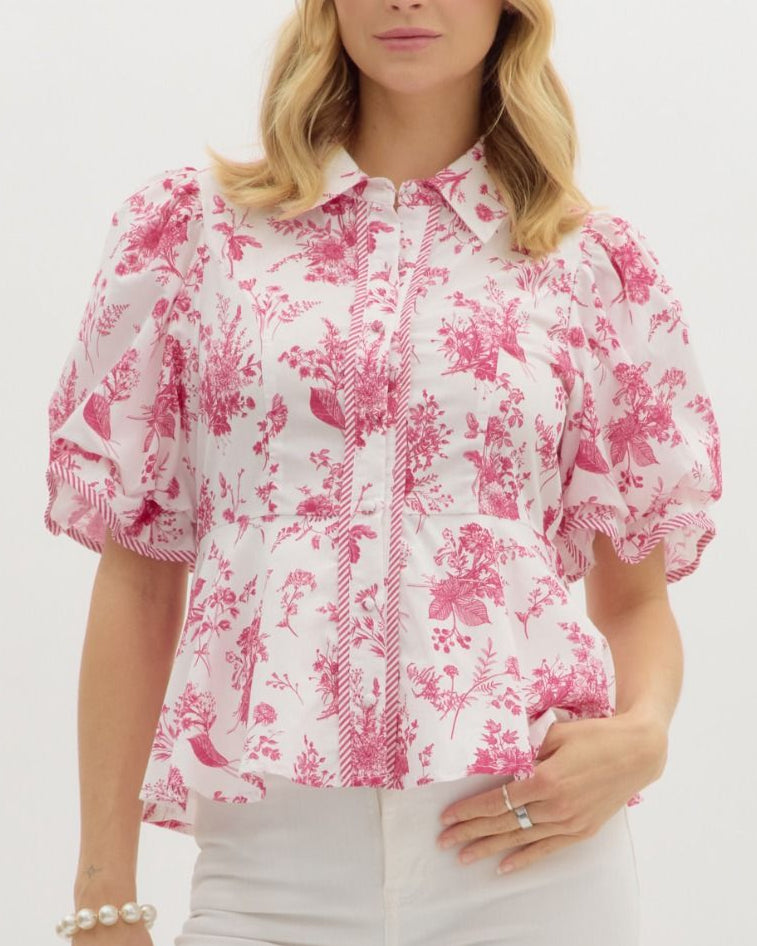 売れ筋商品|||ダナ キャラン ニューヨーク カットソー トップス レディース Women's Printed Puff-Shoulder Blouse Pink Multi 楽天市場】LL（ブランドダナキャランニューヨーク）（トップス