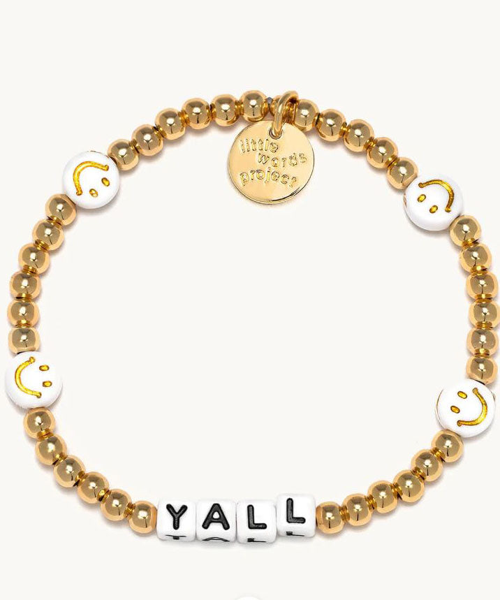 Gold Plated Bracelet  Beaded Gold Bracelets - Little Words Project