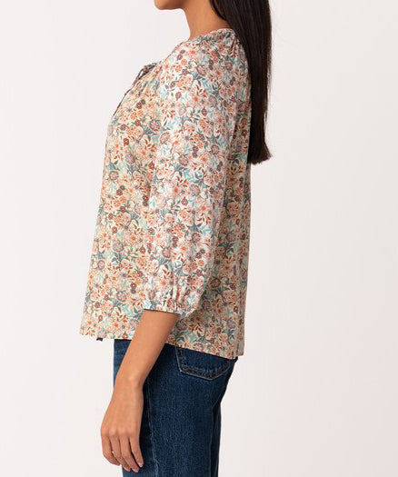 Stay Gorgeous Teal Floral Blouse