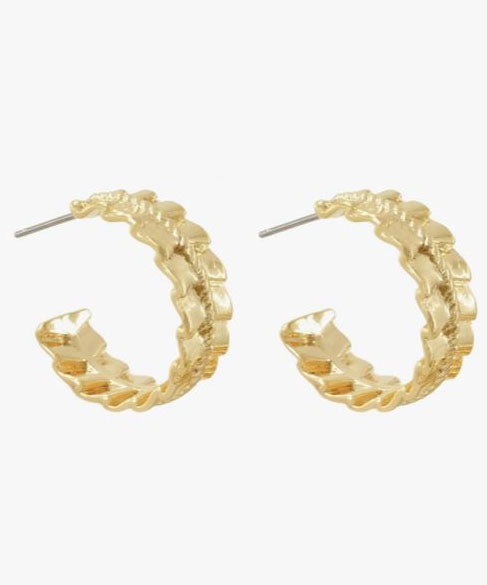 Ruffle Hoops - Gold – She She Boutique