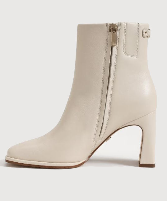 Sam Edelman Irie Ankle Bootie - Ivory Leather – She She Boutique