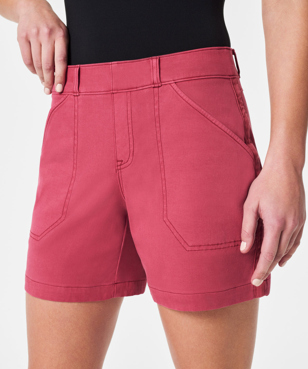 Spanx Stretch Twill Shorts, 6 - Wild Rose – She She Boutique