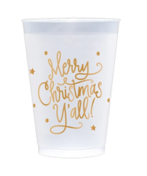 Frost Flex Cups, Set of 10 - Merry Christmas Y'all! – She She Boutique
